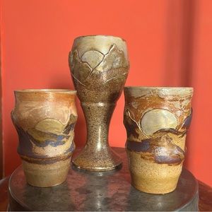Sara Vivian Handmade Stoneware Cups & Goblet